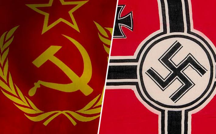 Komunistična in nacistična zastava