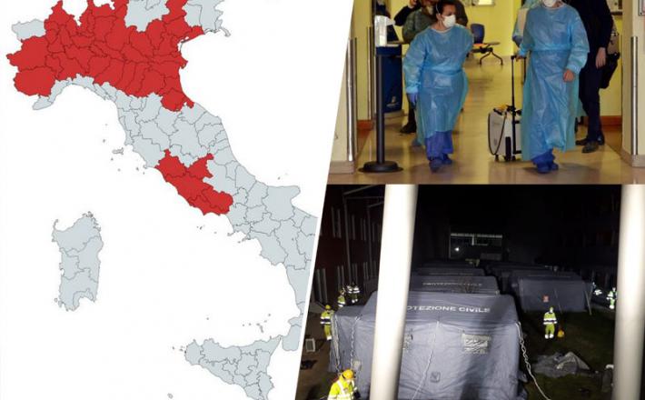 Koronavirus - širjenje, Italija
