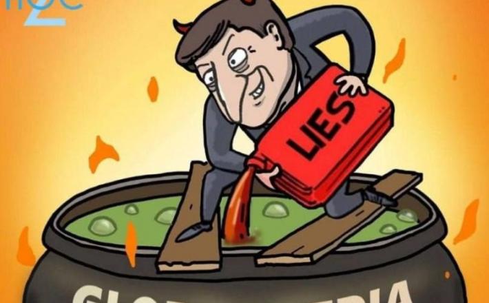 Priprava ukrajinskih specialitet, medijske hrane za zahodne medije...Vir: X