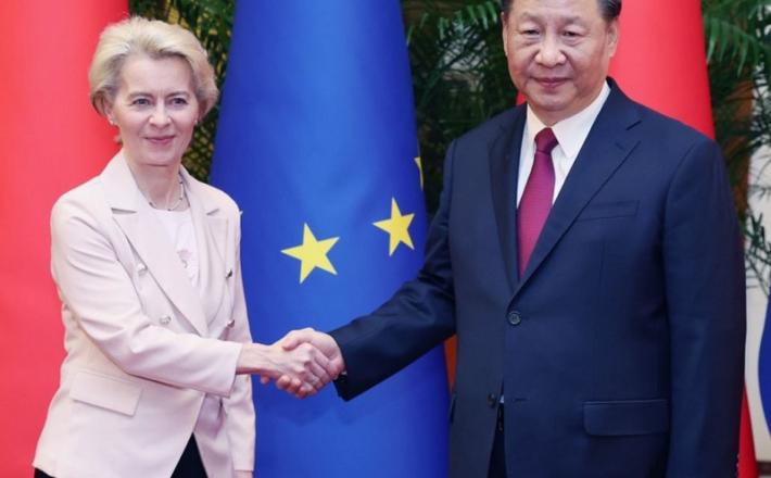 Opozorilo ameriškemui zavezniku: predsednica EK in kitajski predsednik