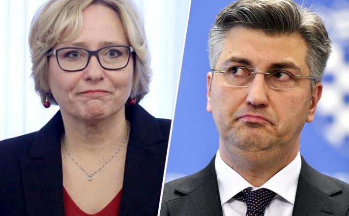 Lora Vidović in Andrej Plenković