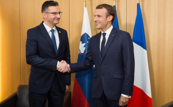 Šarec in Macron Vir:Pixell