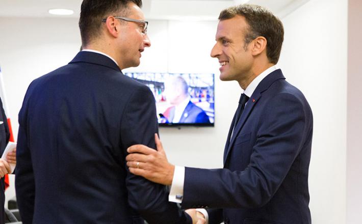 Šarec in Macron Vir: Pixell