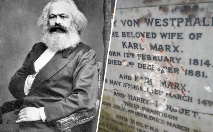 Karl Marx - in oskrunjen grob