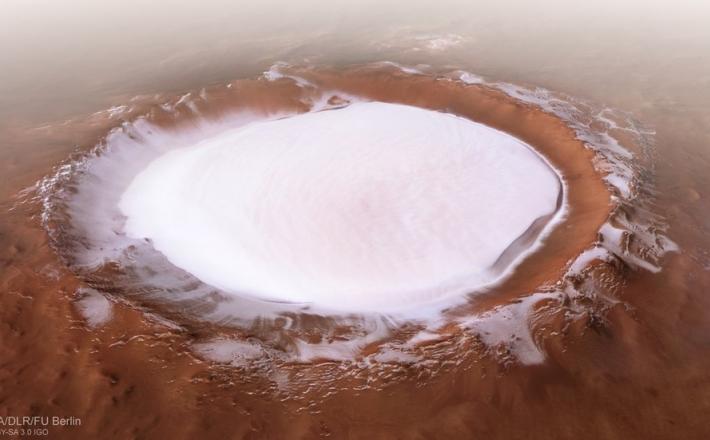 Mars krater Korolev  Vir:ESA