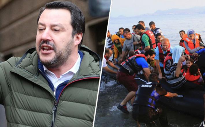 Matteo Salvini in migranti