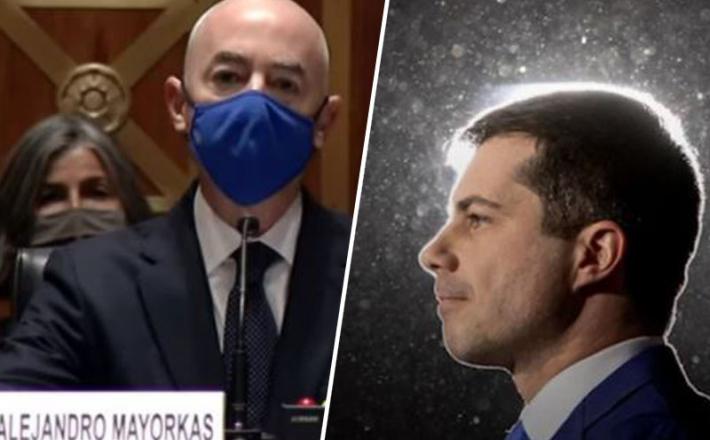 Minister za notranje zadeve Mayorkas in minister za promet Buttigieg. Vir: Twitter