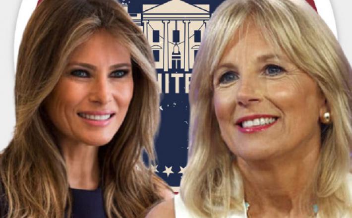 Melania Trump in Jill Biden