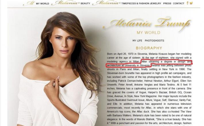 Melania Trump - njena biografija