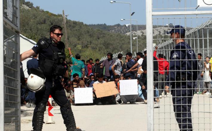 Begunski center Moria, Lezbos Vir:Pixell