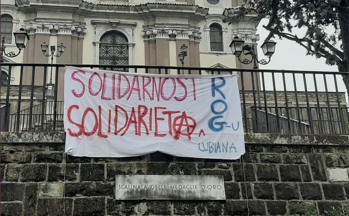 Sporočilo podpore in solidarnosti iz Italije. Vir: Twitter