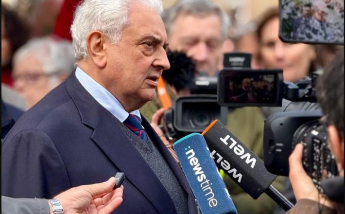 Po kirurških napadih na vojaške cilje v ukrajinski prestolnici je veleposlanik Sergej Nečajev ponovil opozorilo Moskve tujim diplomatom in zavrnil neutemeljene nemške trditve o napadih na civilne cilje. Vir: Posnetek zaslona, X