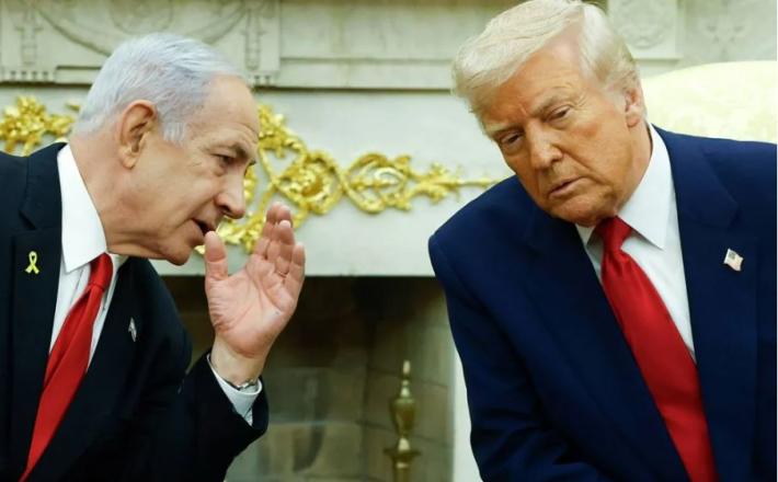 Zaveznika: Netanjahu in Trump  Vir: X