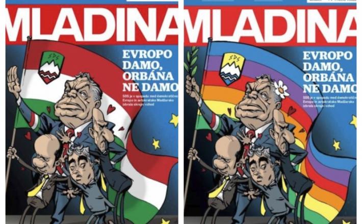 Mladina, prava in »popravljena« naslovnica