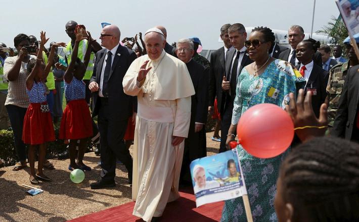 Papež v Centralnoafriški republiki, ki Slovenije ne priznava