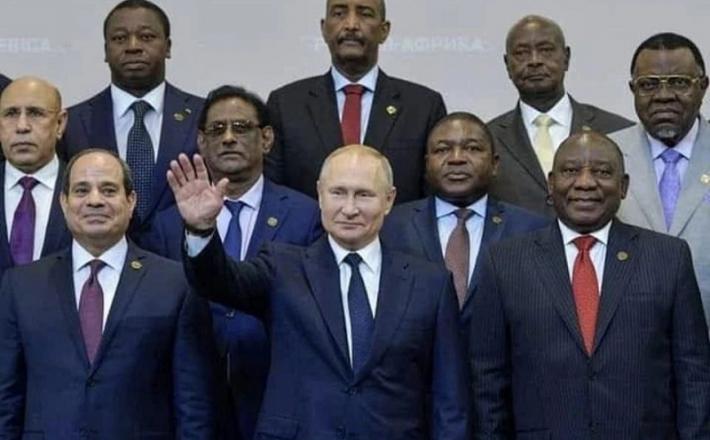 Putin in afriški voditelji