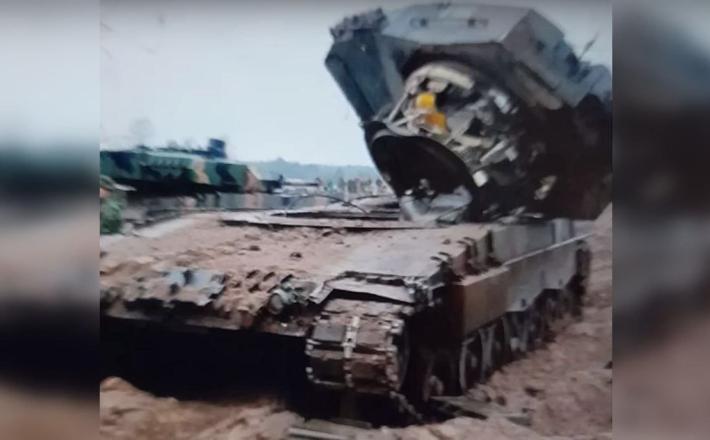 Leopard, uničen že med treningom v Nemčiji...