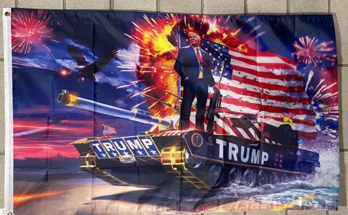 Plakat Trumpovih privržencev Vir. Ecty.com