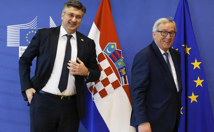 Andrej Plenković in Jean Claude Juncker Vir: Pixell