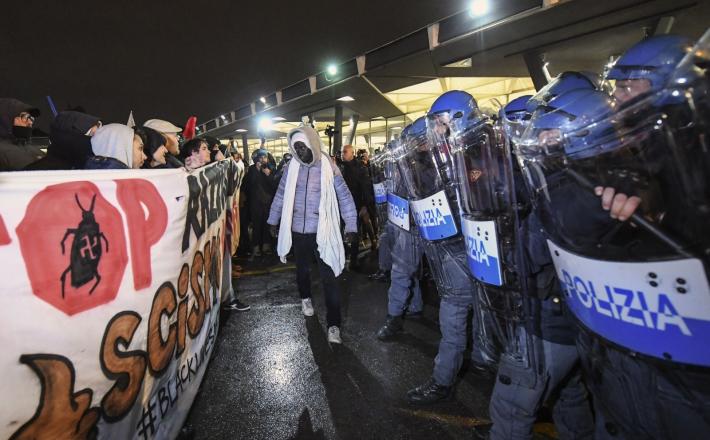 Antidemonstracije proti CasaPound, Italija   Vir:Pixell