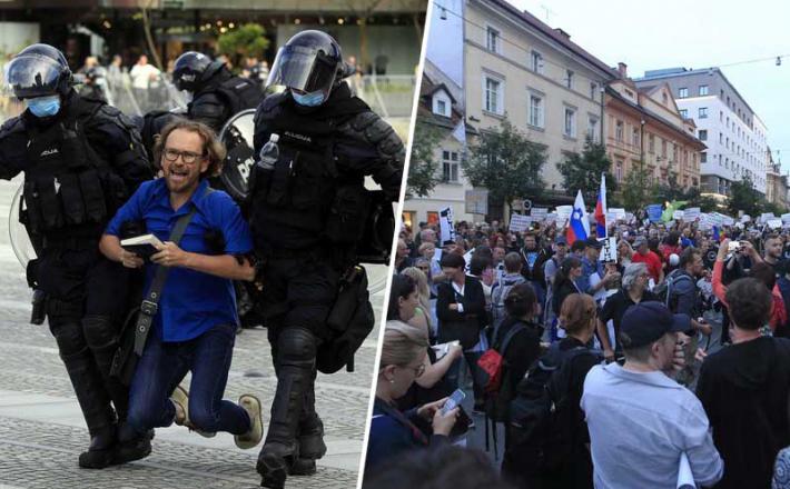 Policija in protestnik - osmi krog