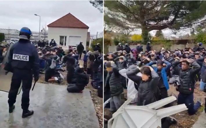 Policijsko nasilje nad najstniki    Vir: Twitter