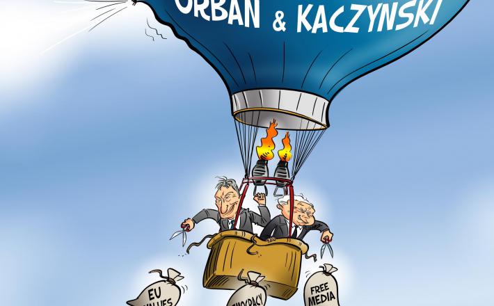Orbán, Kaczyński in odmetavanje odvečnega tovora...
