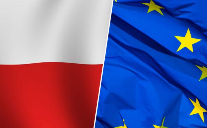 Poljska in EU zastava