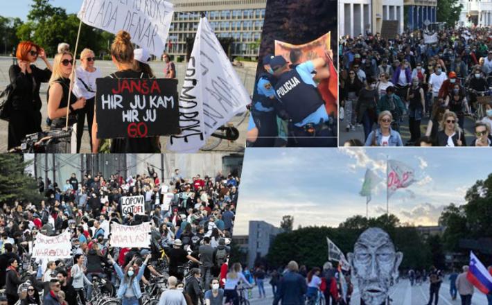 Protesti in intervencija policije v Ljubljani