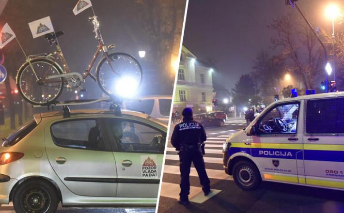 Policijo sedaj moti že protestna vožnja