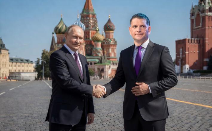 Morda že kmalu? Putin in Stevanović Vir: Fotomontaža Grok AI, Insajder.com