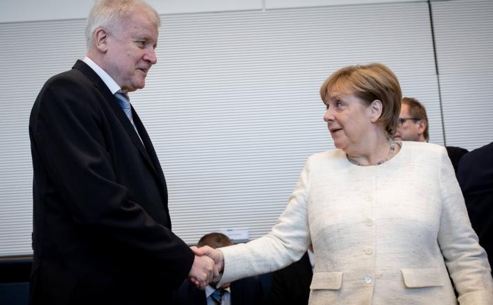 Angela Merkel in Horst Seehofer