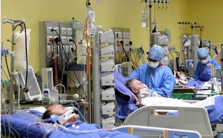 Bolniki na respiratorjih v Italiji Vir: Twitter