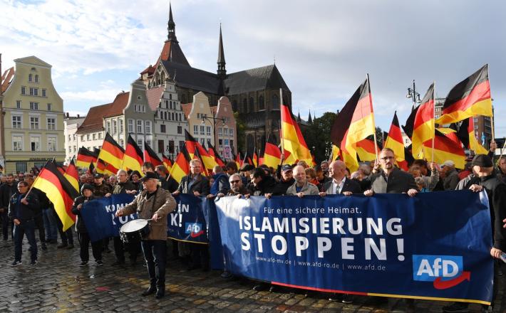 Stop islamizaciji - Rostock Vir:Pixell