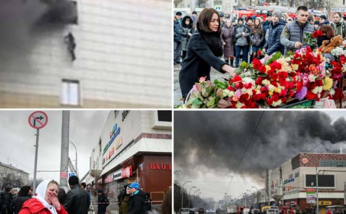 Rusija ogenj v trgovskem centru