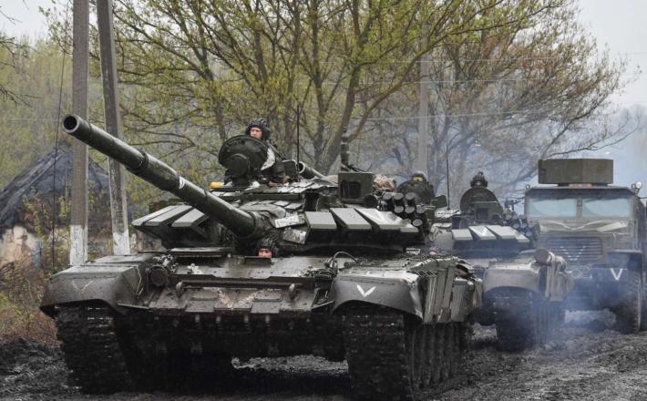 Kolona ruskih tankov  Vir: X