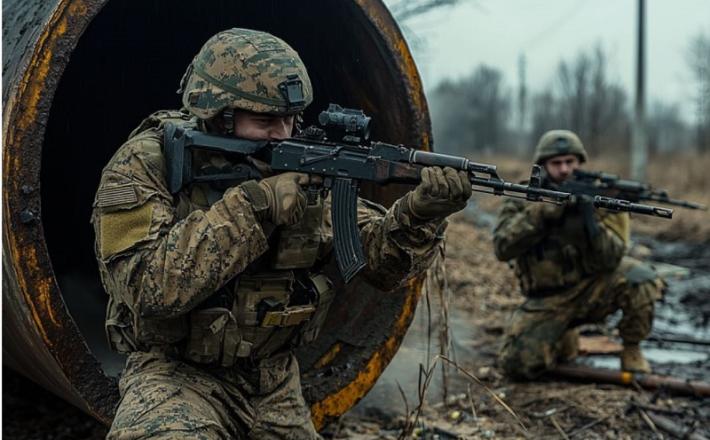 Ruski vojaki so znova izkoristili - cev... Vir: Telegram, posnetek zaslona