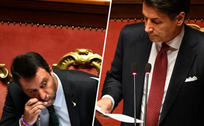 Salvini in Conte