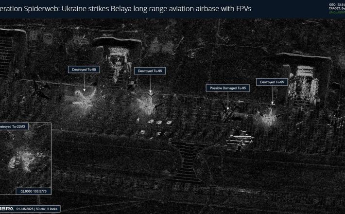 Iz satelitov vidne ruske izgube strateških bombnikov Vir: X, posnetek zaslona