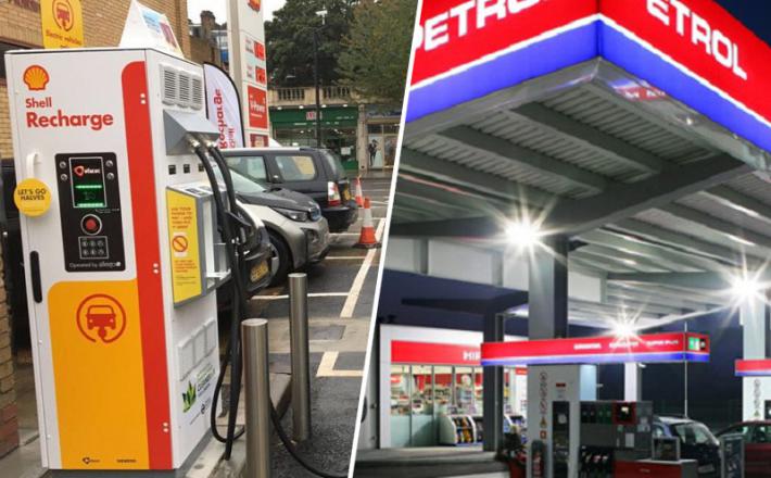 Shell in Petrol - elektro in samo bencnske polnilnice