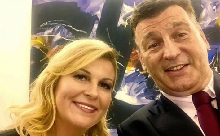 Damir Škaro in Kolinda Grabar Kitarović  Vir: Facebook