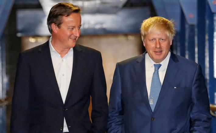 Cameron in Johnson  Vir:Sky News