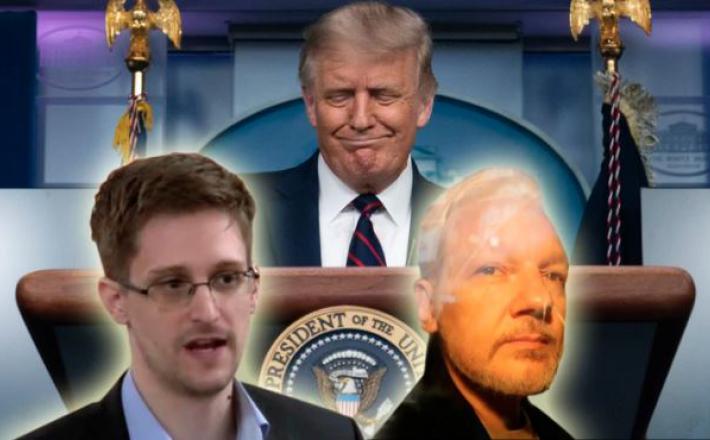 Snowden, Trump, Assange - bo Trumpu sovraštvo Hillary pomagalo, da reši oba? Vir: Twitter