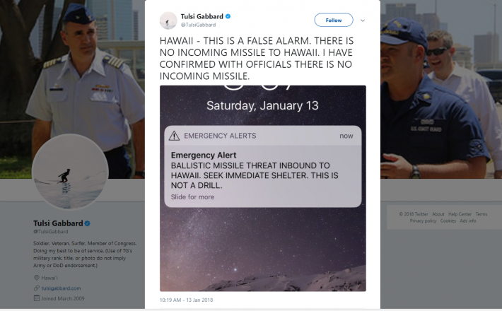 Alarm - rakete letijo proti Havajem