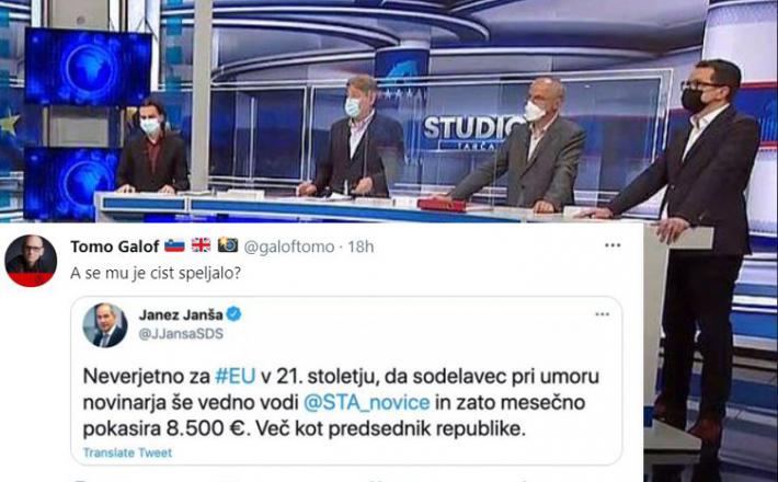 Tarča in Janšev tvit o umoru Meška