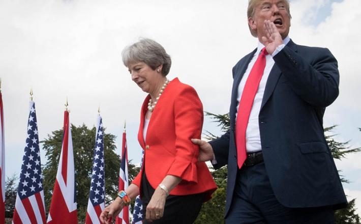 Theres May in Donald Trump