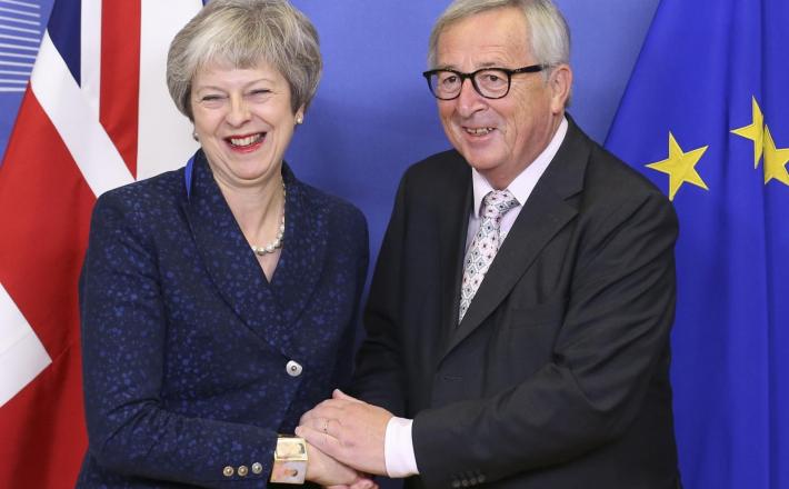 Theresa May in Jean Claude Juncker  Vir:Pixell