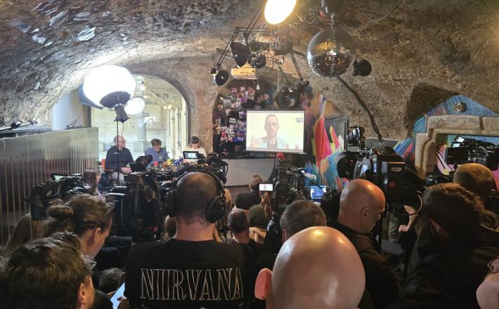 S tiskovne konference Mladine in Inštituta 8.marec Vir: Insajder.com