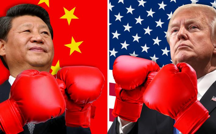 Trump in Xi »boksata«   Vir: Axios