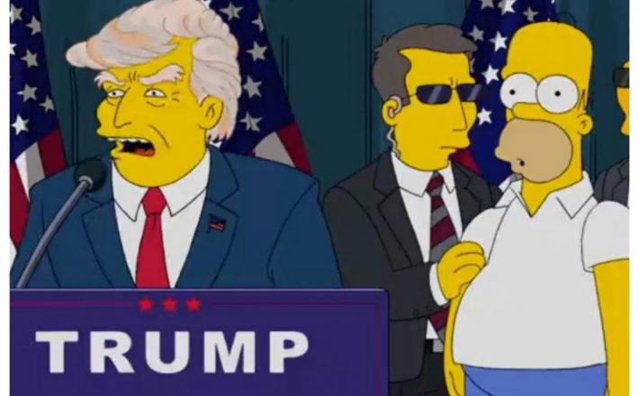 Trump v seriji Simpsonovi: "Amerika, ti boš moja bivša žena."